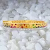 Flush Set Multicolor Sapphire Two Tone Rainbow Starry Bangle