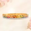Flush Set Multicolor Sapphire Two Tone Rainbow Starry Bangle