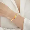 Flush Set Multicolor Sapphire Two Tone Rainbow Starry Bangle