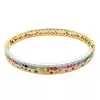 Flush Set Multicolor Sapphire Two Tone Rainbow Starry Bangle