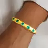 6ctw Bezel-set Cushion Cut Emerald Bangle