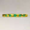 6ctw Bezel-set Cushion Cut Emerald Bangle