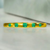 6ctw Bezel-set Cushion Cut Emerald Bangle