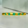 6ctw Bezel-set Cushion Cut Emerald Bangle