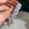 12ctw Baguette and Round Cut Infinity Bangle