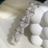 12ctw Baguette and Round Cut Infinity Bangle