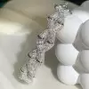 12ctw Baguette and Round Cut Infinity Bangle