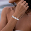 12ctw Baguette and Round Cut Infinity Bangle