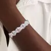 12ctw Baguette and Round Cut Infinity Bangle