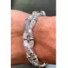 12ctw Baguette and Round Cut Infinity Bangle