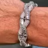 12ctw Baguette and Round Cut Infinity Bangle