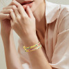 4ctw Round Cut Multicolor Sapphire Texure Surface Rainbow Bangle