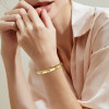 2.5ctw Pear Cut White Sapphire Two Tone Bangle