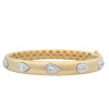 2.5ctw Pear Cut White Sapphire Two Tone Bangle