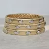2.5ctw Pear Cut White Sapphire Two Tone Bangle