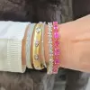 2.5ctw Pear Cut White Sapphire Two Tone Bangle