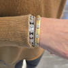 2.5ctw Pear Cut White Sapphire Two Tone Bangle