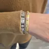 2.5ctw Pear Cut White Sapphire Two Tone Bangle
