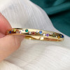 Flush Set Multicolor Sapphire Starry Bangle