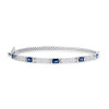 4ctw Emerald Cut Multicolor Sapphire Classic Bangle