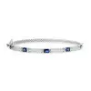 4ctw Emerald Cut Multicolor Sapphire Classic Bangle