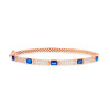 4ctw Emerald Cut Multicolor Sapphire Classic Bangle