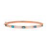 4ctw Emerald Cut Multicolor Sapphire Classic Bangle