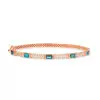 4ctw Emerald Cut Multicolor Sapphire Classic Bangle