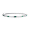 4ctw Emerald Cut Multicolor Sapphire Classic Bangle