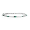 4ctw Emerald Cut Multicolor Sapphire Classic Bangle