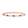 4ctw Emerald Cut Multicolor Sapphire Classic Bangle