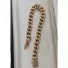 5ctw Round Cut White Sapphire Curb Link Bracelet
