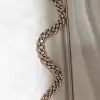 5ctw Round Cut White Sapphire Curb Link Bracelet