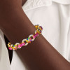 20ctw Pear Cut Multicolor Sapphire Infinity Bracelet