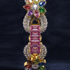 20ctw Pear Cut Multicolor Sapphire Infinity Bracelet