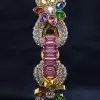20ctw Pear Cut Multicolor Sapphire Infinity Bracelet