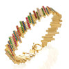 12ctw Multicolor Sapphire Geommetric Rainbow Bracelet