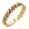12ctw Multicolor Sapphire Geommetric Rainbow Bracelet