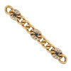 8ctw Scattered White and Black Sapphire Link Bracelet