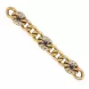 8ctw Scattered White and Black Sapphire Link Bracelet