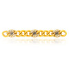 8ctw Scattered White and Black Sapphire Link Bracelet