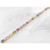 32ctw Cushion Cut Multicolor Sapphire Statement Bracelet