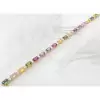 32ctw Cushion Cut Multicolor Sapphire Statement Bracelet