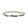 Multicolor Sapphire Paved Twist Mobius Bangle
