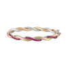 Multicolor Sapphire Paved Twist Mobius Bangle