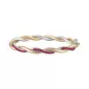 Multicolor Sapphire Paved Twist Mobius Bangle