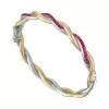 Multicolor Sapphire Paved Twist Mobius Bangle