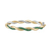 Multicolor Sapphire Paved Twist Mobius Bangle