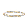 Multicolor Sapphire Paved Twist Mobius Bangle