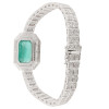 14ct Emerald Cut Emerald Pendant Two Row Bracelet